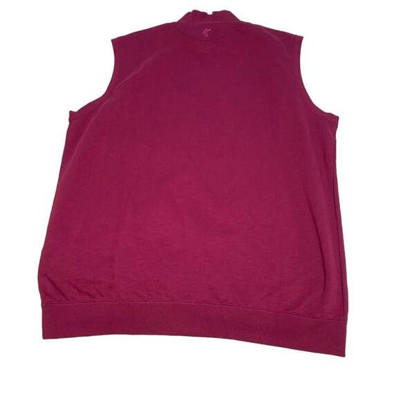 Ashworth NWT Golf Men’s 1/4 zip cotton vest, oversized Medium in the color Berry - Picture 4 of 12